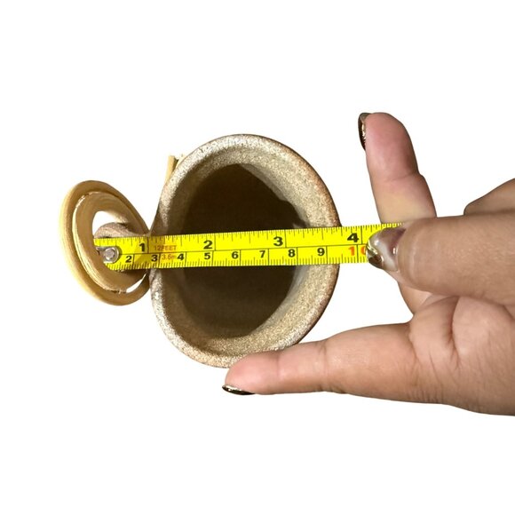 Vintage Made in Japan Speckled Floral Stoneware Bamboo Loop Wall Pocket - Picture 9 of 9